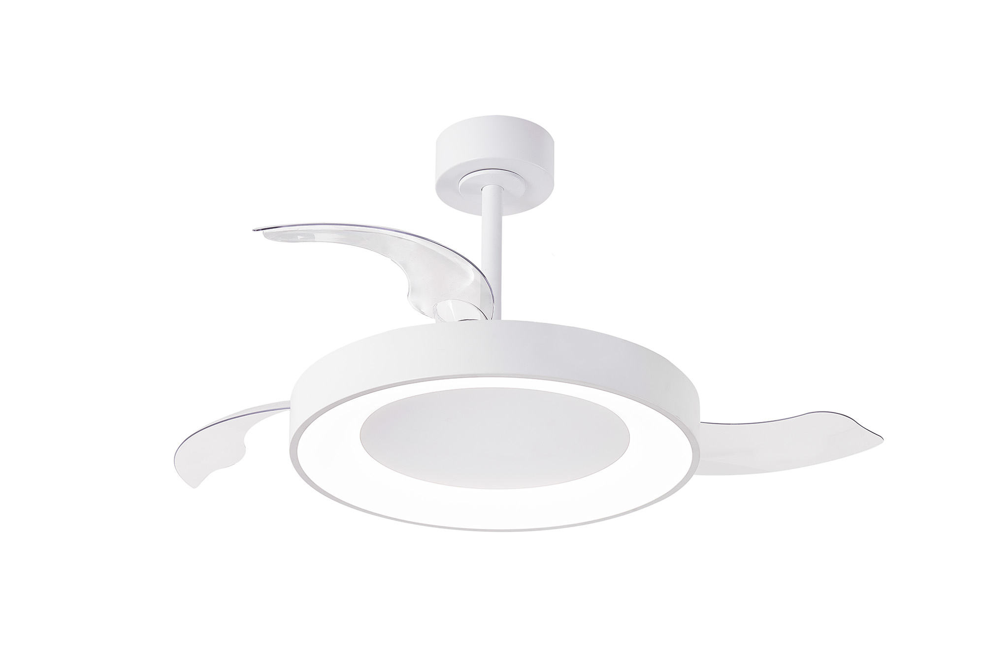 M9010  Niseko Fan M 49cm 50W LED Dimmable Ceiling Light With Built-In 30W DC Fan, 2700-5000K Remote Control, 5500lm, White